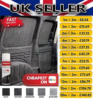 4 Way Stretch Carpet Van Lining For Vw T4 T5 T6 T7 Transporter Caravelle Transit • £178.39