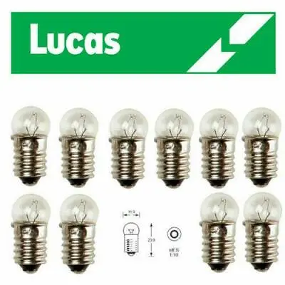 Lucas 12v 2.2w 987 MES G11 E10 Screw In Light Bulb Classic Car Smiths Gauge X10 • £8.95