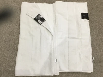 £30 • Buy M&s Autograph Hotel White Bath Towels X2 100% Cotton BN