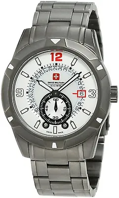 Swiss Military Calibre Men's Watch 06-5R5-04-001 Round White Dial Grey Bracelet • $197