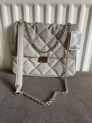 H&m Grey Quilted Handbag - Brand New With Tags • £10