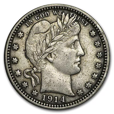 1914 Barber Quarter AU • $139.03