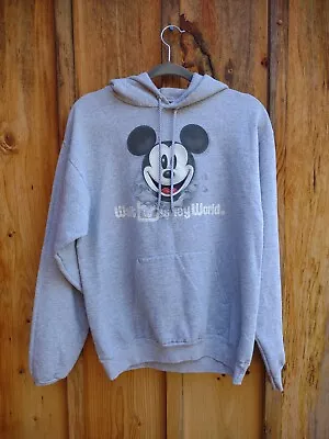 Disney: Walt Disney World Mickey Mouse Hoodie: Gray: Back/Front Design: Medium • $24