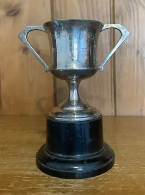 1936 Vintage Silver Plate Trophy Trophies Loving Cup Trophy • $35.36