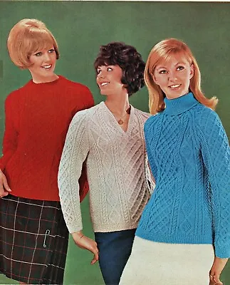 Ladies Polo Round Or V Neck Sweaters With Raglan Sleeves Knitting Pattern In DK • £2.99