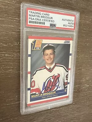 1990-91 Score Martin Brodeur New Jersey Devils #439 Autograph Signed PSA DNA HOF • $79.99