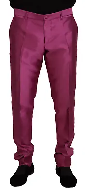 Dolce & Gabbana Pink Silk Slim Trousers Dress Formal Pants • $671.46
