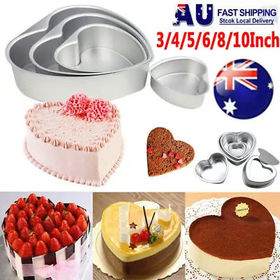 3/4/5/6/8/10Inch Cake Mold Round DIY Cakes Pastry Mould Baking Tin Pan Reusable • $12.24
