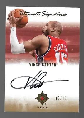 2007-08 Upper Deck Ultimate Signatures Vince Carter Auto #8/10 • $348