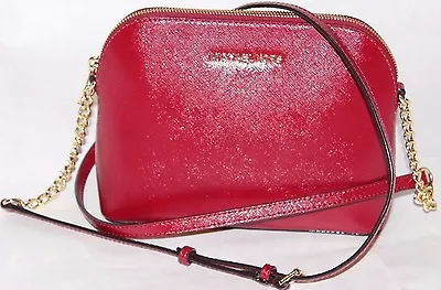 MICHAEL Michael Kors Cindy Large Dome Chain Strap Cross-Body Bag Cherry • $88