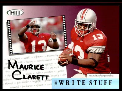 2004 SAGE HIT Maurice Clarett #13 The Write Stuff Rookie RC Ohio State Buckeyes • $4