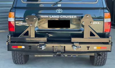 Rear Bar Spare Wheel Carrier Jerry Can Holder Suits Toyota Landcruiser 80 Series • $1199