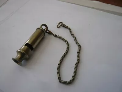 Vintage Patent Whistle Plated Brass C / 1910 Military Police Railway Guard ? • $18.64