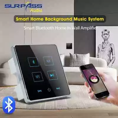 Bluetooth Wall Amplifier Touch Screen Music Panel Home Background Audio System • $80.99