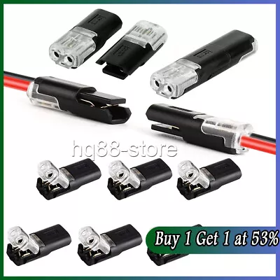 10Pc 12V Wire Cable Snap In Connector Terminal Connections Joiners Car Auto Plug • £4.96