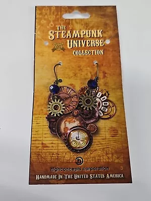 Unique Steampunk Pierced Earrings Handcrafted USA     NEW • $9.95