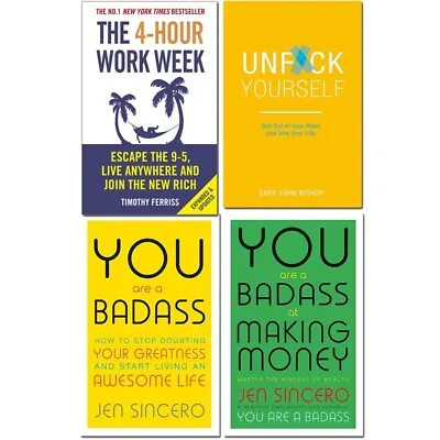 4 Hour Work Week Unfck Yourself You Are A Badass & Making Money 4 Books Set • $48.38