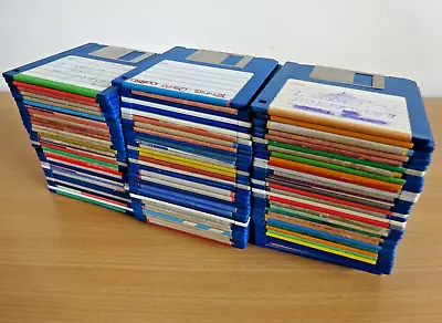 100x Used Blank Amiga 3.5  Floppy Disks Mixed Bundle (Lot 2) • £19.99