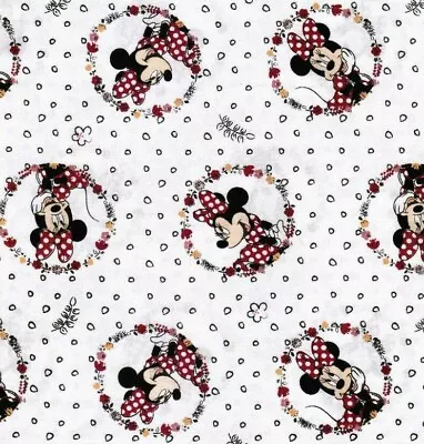 Disney Minnie Mouse Fabric-1/4 Yard 9 H X 42 W-100% Cotton-Licensed • $3.46