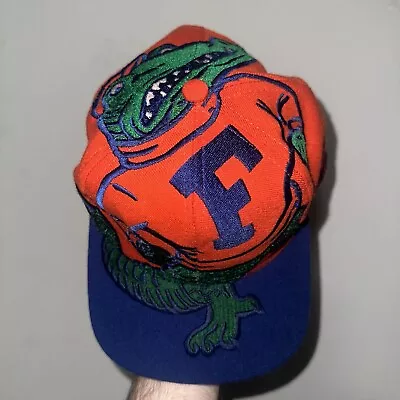 RARE Vintage 90s NCAA FLORIDA GATORS THE GAME SNAPBACK HAT CAP BIG LOGO • $399.99