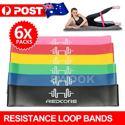 $9.95 • Buy 6Pcs Resistance Loop Bands Mini Band Crossfit Strength Fitness Exercise GYM AU