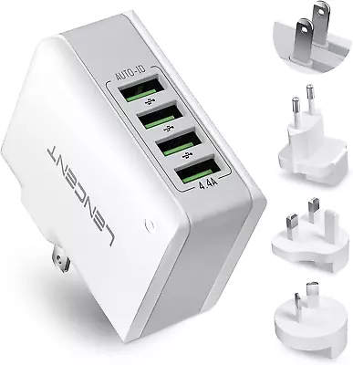 USB Charger Plug  4-Port Universal Travel Adaptor 22W/5V 4.4A Wall Charger Plu • $23.53