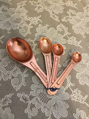 Vintage U.S. ST’D. Set Of Copper Colored Measuring Spoons • $10