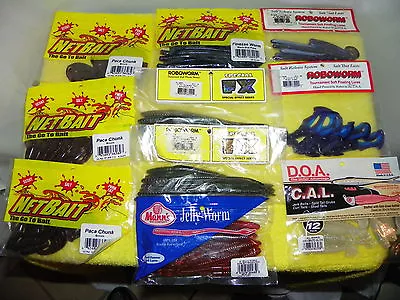 New In Package 10 Pack Set- Netbait Robowormjelly Wormcal Shad- 101 Pcs Set 1 • $49