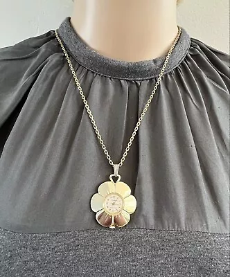 Swiss Made Gold Sheffield Vintage Wind Up Watch  Necklace Pendant Watch #16 • $49.99