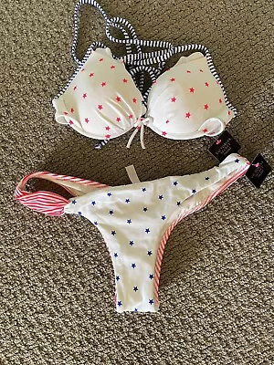 £62.23 • Buy Victoria Secret Stars And Stripes Bikini