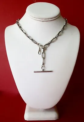 Vintage 20-Inch  51.0 Gram  Solid Sterling Silver Pocket Watch Chain/Necklace • $475