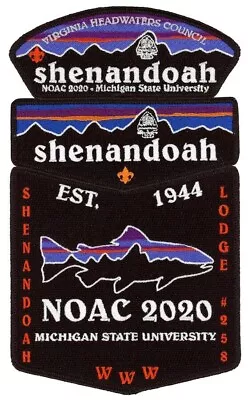 Boy Scout OA 258 Shenandoah Lodge Virginia Headwaters Council 2020 NOAC Flap CSP • $250