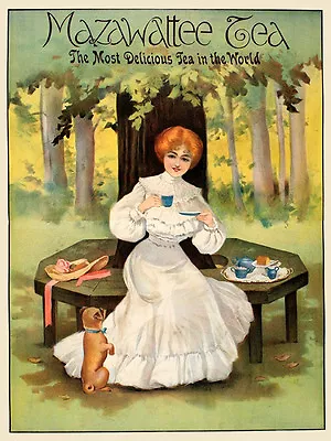 Tea Lady Dog Mazawattee Kitchen Cafe Restaurant Vintage Poster Repro FREE S/H • $17.90