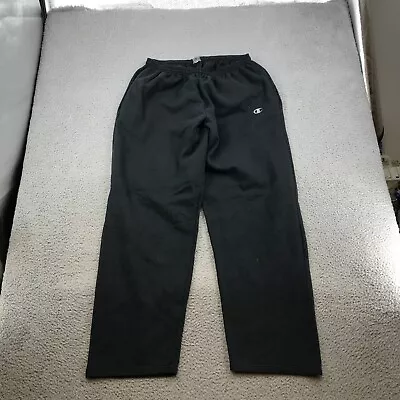 Vintage Champion Sweatpants Adult 2XL Black Straight Leg 46942 • $19.99