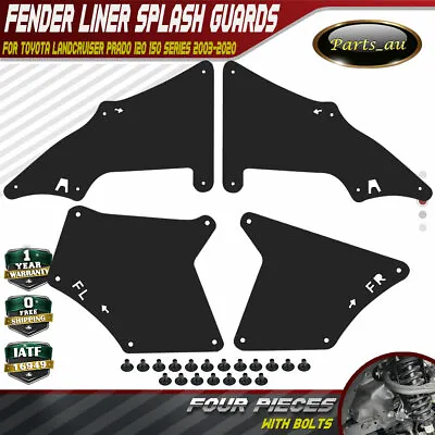 $19 • Buy 4x Fender Liner MudFlap Splash Guards For Toyota Landcruiser Prado 120 150 03-20