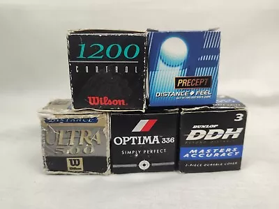 7Vintage Rare NOS Boxed Golf Balls Ultra 500 DDH 1200 Control Precept Optima 336 • $34.87