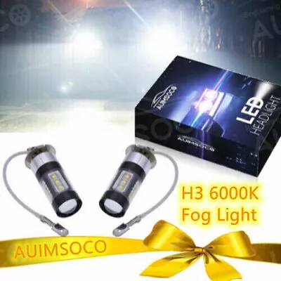 For Saab 900 1990-1998 LED Headlight Fog Light DRL Bulbs 2X H3 Lamps White • $26.65