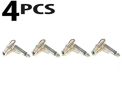 4 Pack PC-TJ055 1/4 6.35mm Mono TS Right Angle Guitar Plug Flat Male Connector • $7.84