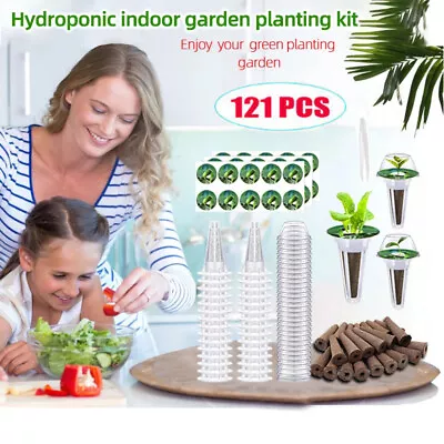 121Pcs Seed Pod Kit Hydroponics Garden Accessories Grow Anything Kit Sponge Dome • $15.99