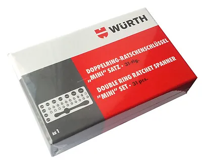 Wurth 096511310 Double Ring Ratchet Spanner Wrench With Bits Mini Set 31pcs • $62.26