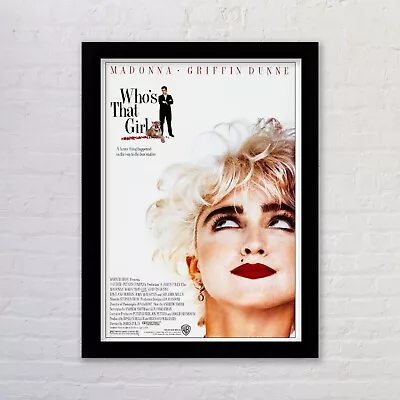 Framed Madonna Who's That Girl Reproduction Movie Poster Print Wall Art 1980s • £21.35