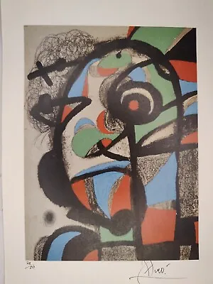 COA Joan Miro Print Poster Wall Art Signed Pop Art Unframed • $29.97
