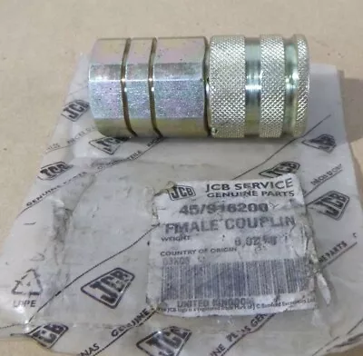 $39.99 • Buy Genuine Jcb 45/916200 Female Hydraulic Quick Release Coupling Excavator Forklift