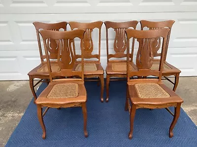 Oak Larkin Factor # 7 Chairs Set Of 6 • $695