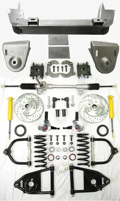 1936 1948 Chevy Car Mustang II Manual Front End Suspension Kit FORD Rotor Stock • $1395