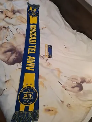 Maccabi Tel Aviv Israeli Soccer Team Scarf Official Limited Two-Sided Yellow • $49.99