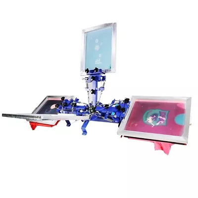 Micro-registration 4 Color 2 Station Screen Printing Press Printer New Model-Z • $464.55