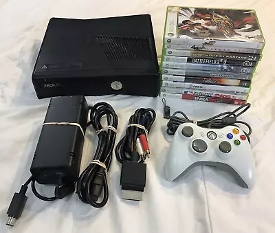 Xbox 360 Console 16GB + 10 Games Street Fighter IV + Batman + Call Of Duty • $119.99