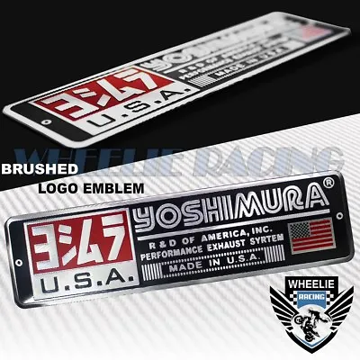$12.91 • Buy Metal 5.5 3d Brushed Aluminum Emblem Decal Yoshimura Logo+letter Fairing Sticker
