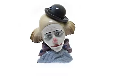 Lladro Pensive Clown Head Bust Figurine Gloss Finish #5130 • $89